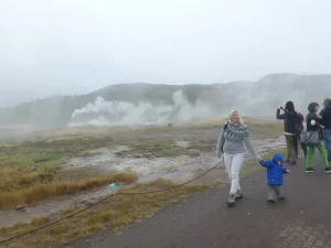Iceland with kids Fiona E geysir Iceland Atlas Introspective