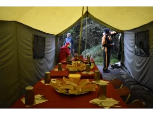 Inside tent meal Atlas Introspective